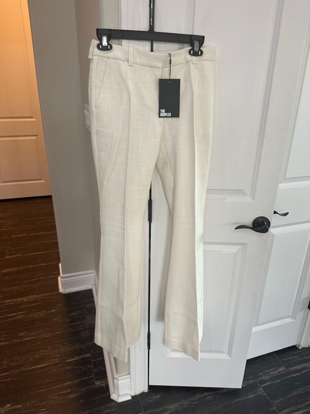 The Kooples Cream Tailored Glare leg Trousers